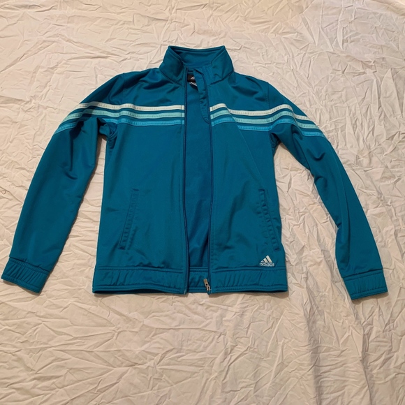 adidas Other - Girls M Adidas full zip sweatshirt blue athletic